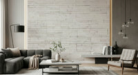 Close-up of the Bright Stacked Stone wallpaper texture.