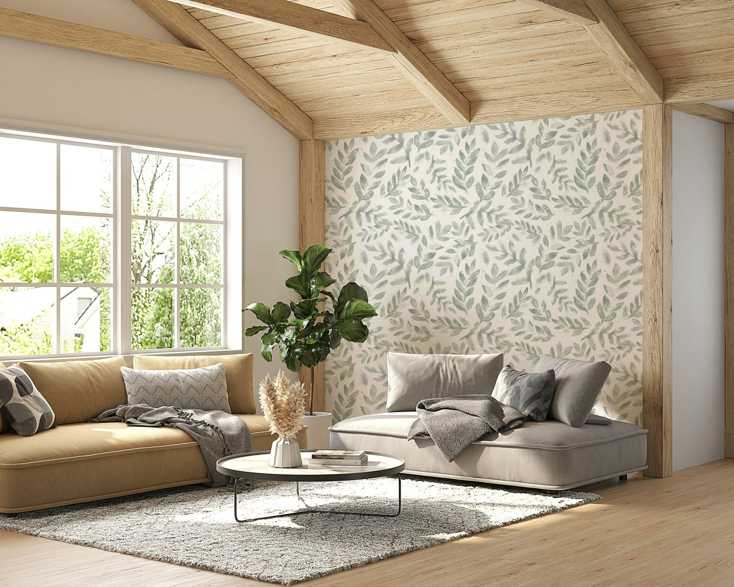 A creative studio with a unique and lively floral design

