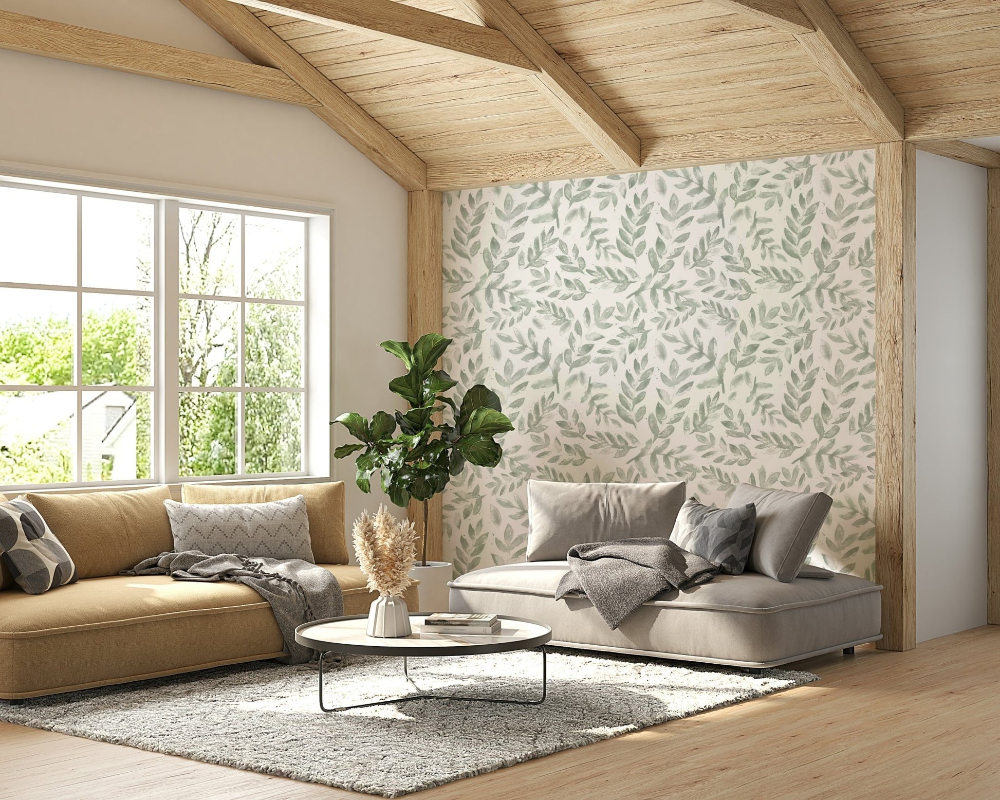 A creative studio with a unique and lively floral design

