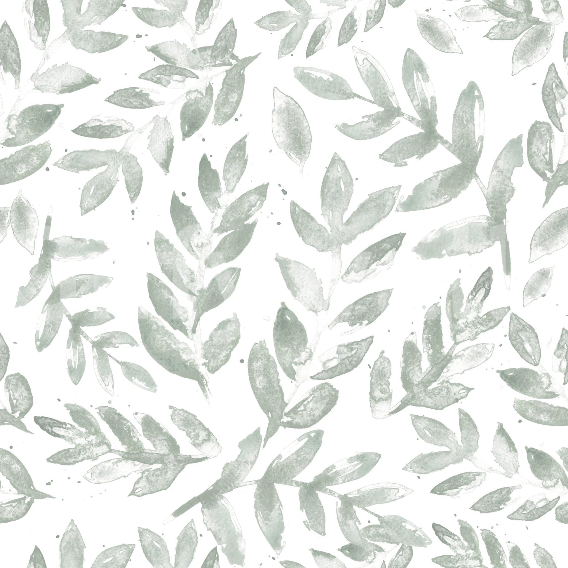 A seamless pattern of flowers and leaves on a wall

