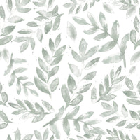 A seamless pattern of flowers and leaves on a wall

