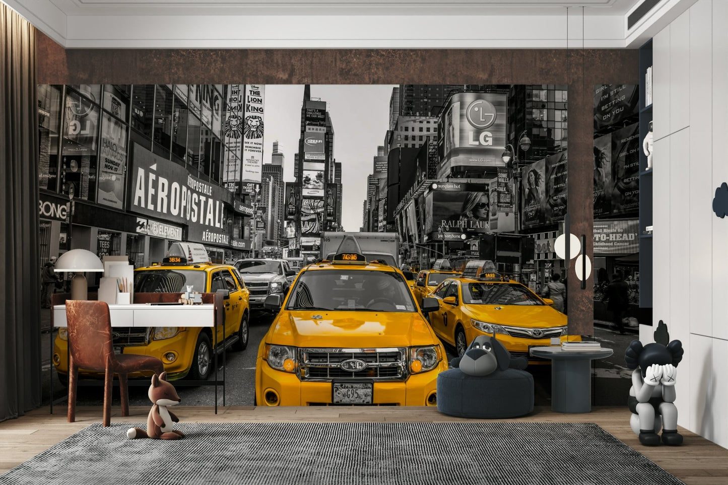 Times Square energy and excitement reflected in this mural, GD2322