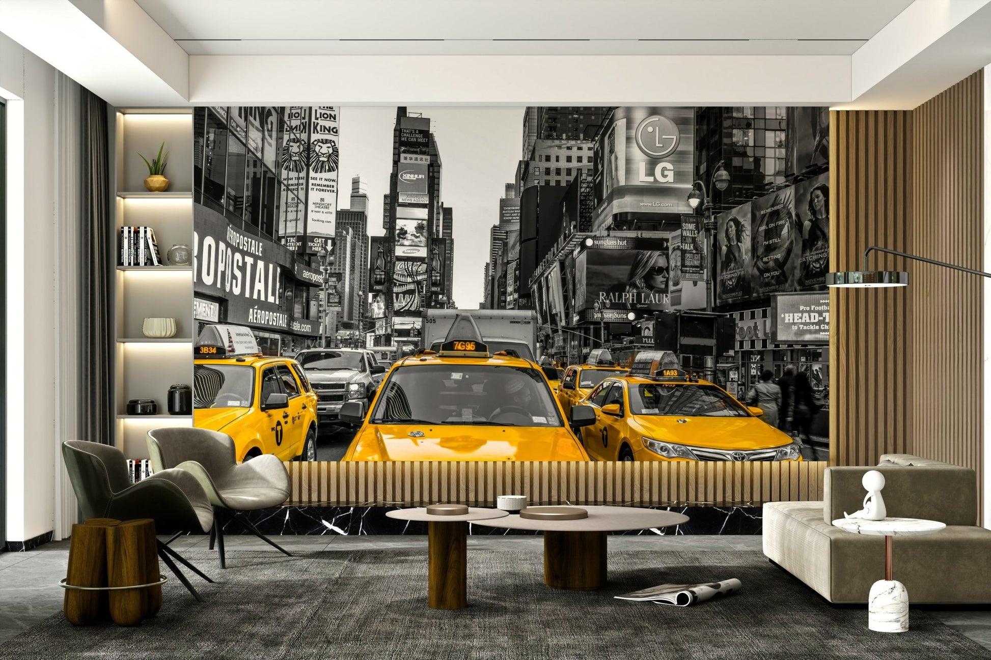 Iconic New York City street scene with bright billboards, GD2322
