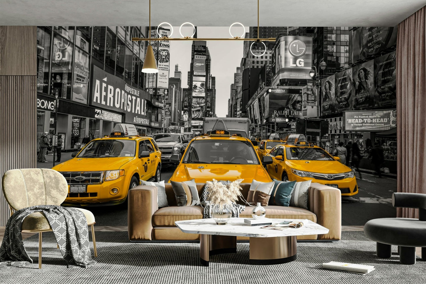 New York City urban vibe captured in a wall mural, GD2322