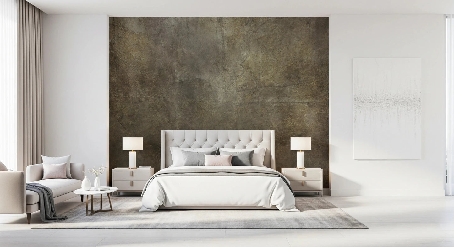 Bronze Paper Collage Wall Mural