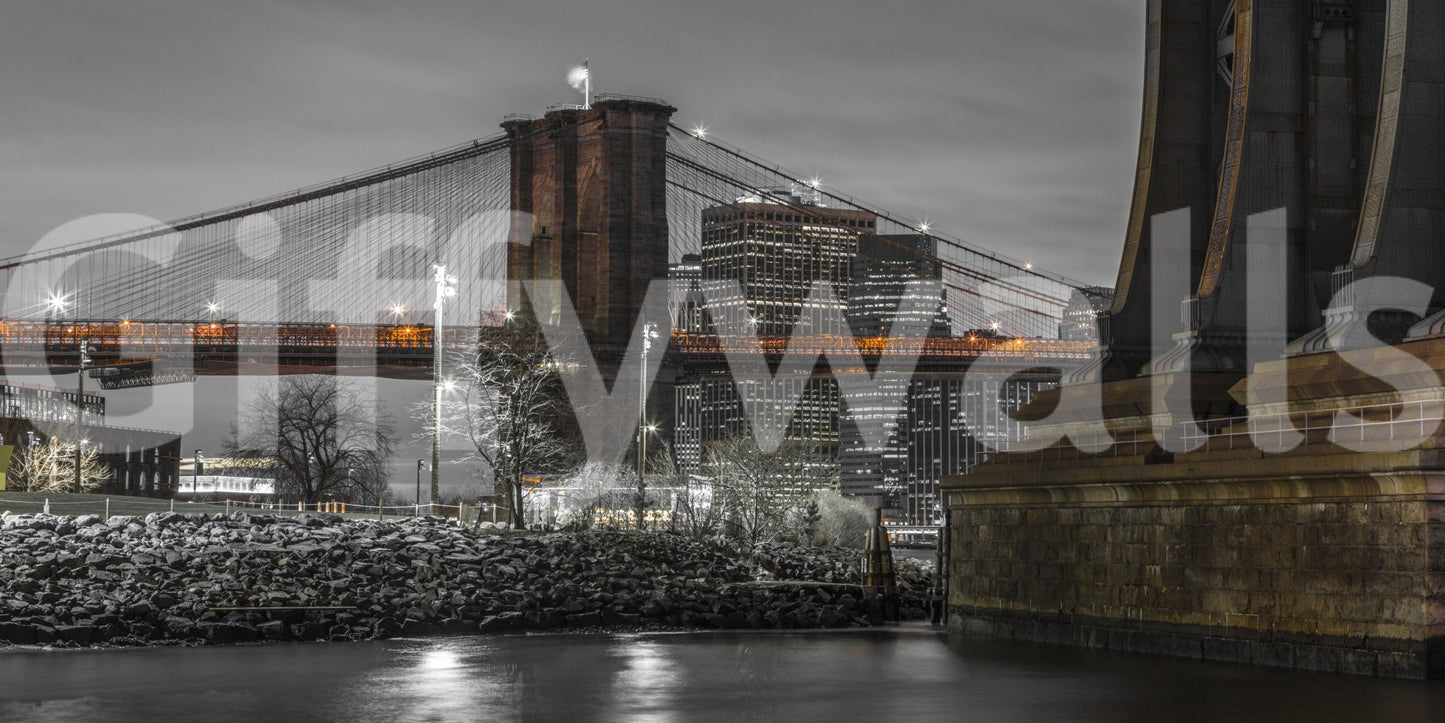 Brooklyn Bridge Nights Wall Mural
