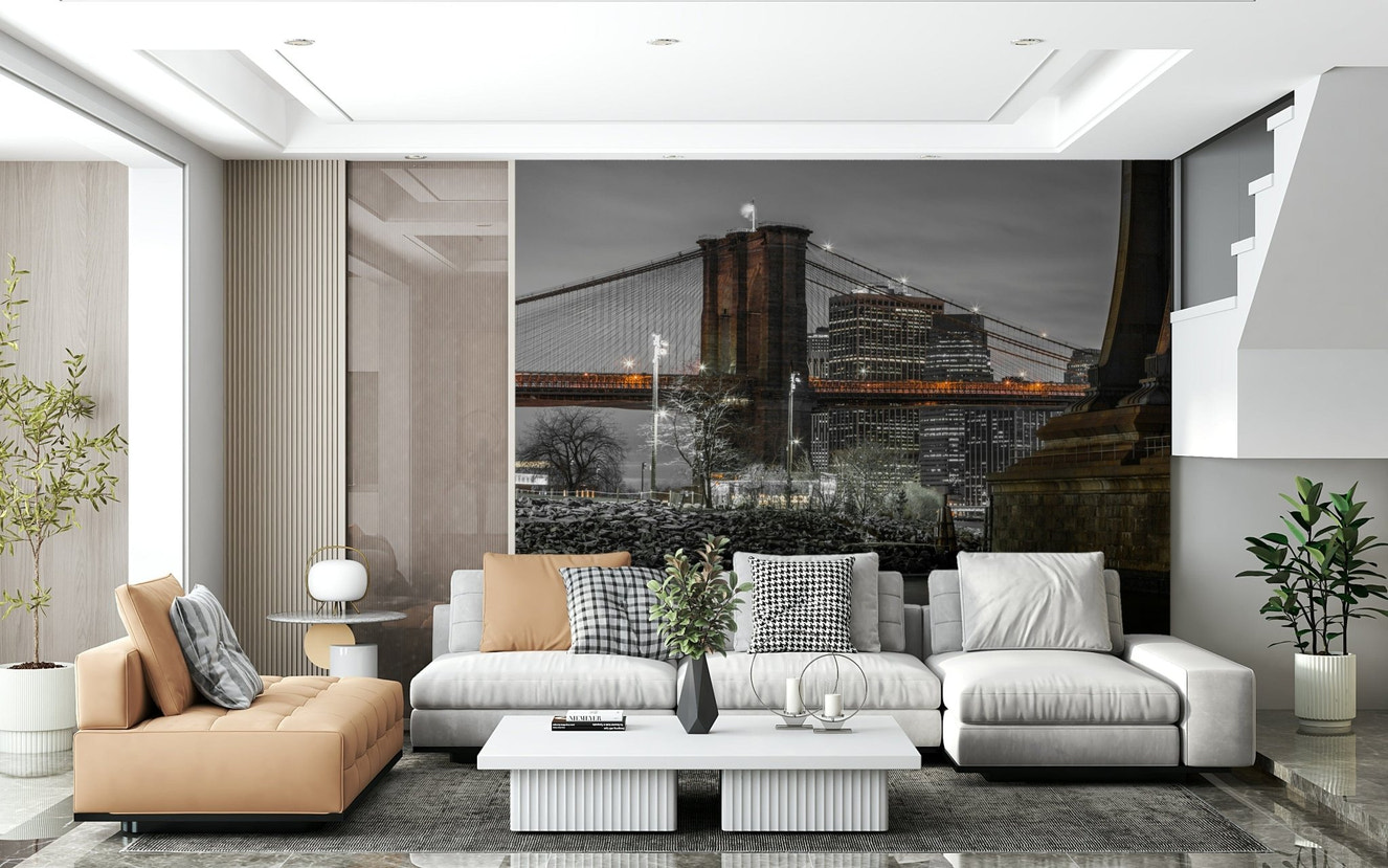 Brooklyn Bridge Nights Wall Mural