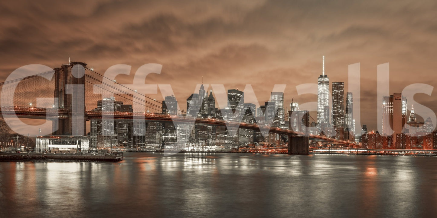 Calm city wallpaper for modern spaces

