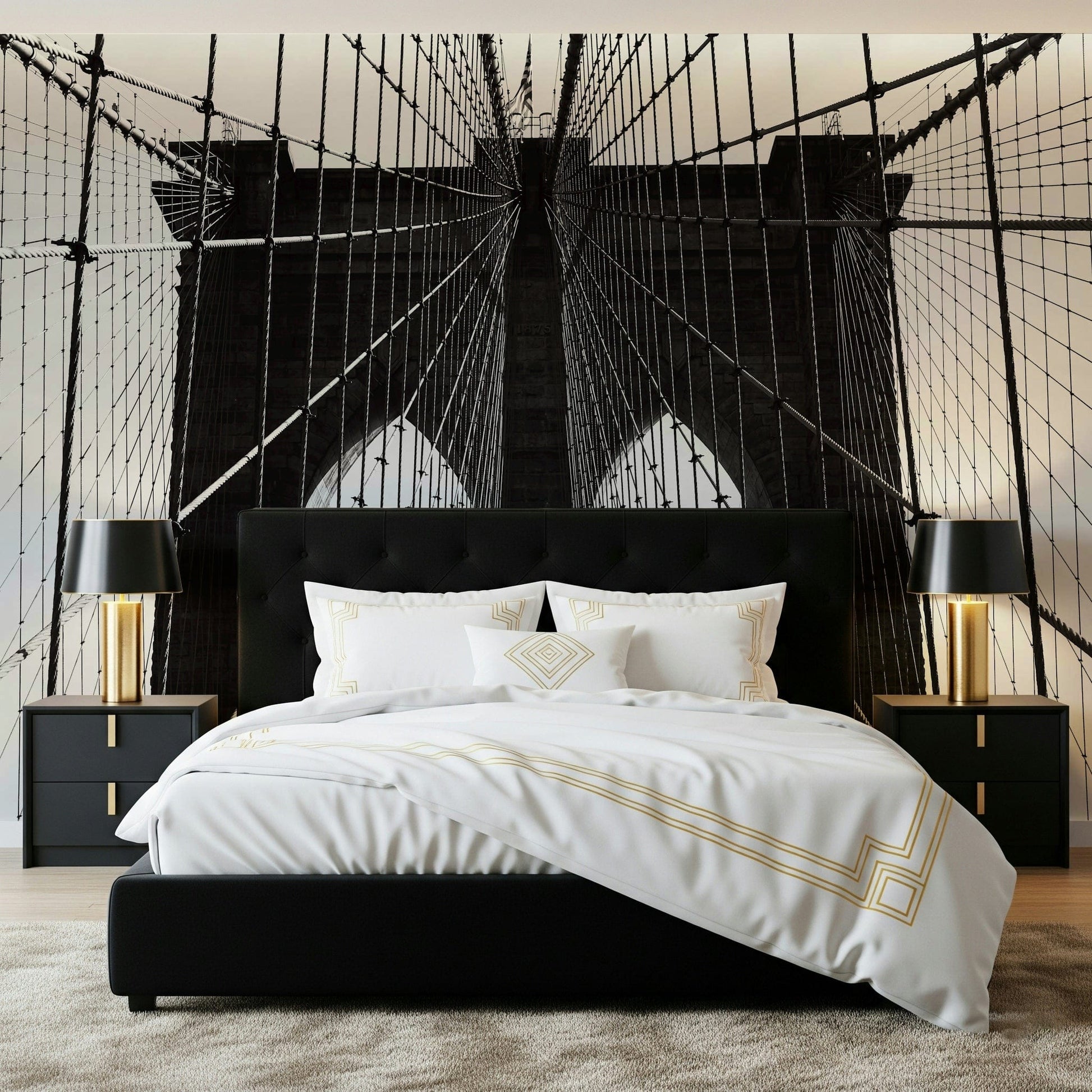 Brooklyn's Cables Wall Mural used as a hallway perspective wallpaper.