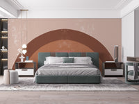 Brown Boho Kids Rainbow Wallpaper Mural - Giffywalls A227