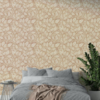 Soft brown floral branches wallpaper design GD464

