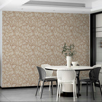 Light brown wallpaper with leafy branches
 GD464
