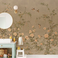 Japanese Birds & Trees Chinoeserie Wallpaper - Giffywalls