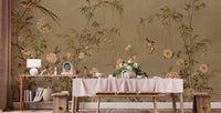 Japanese Birds & Trees Chinoeserie Wallpaper - Giffywalls