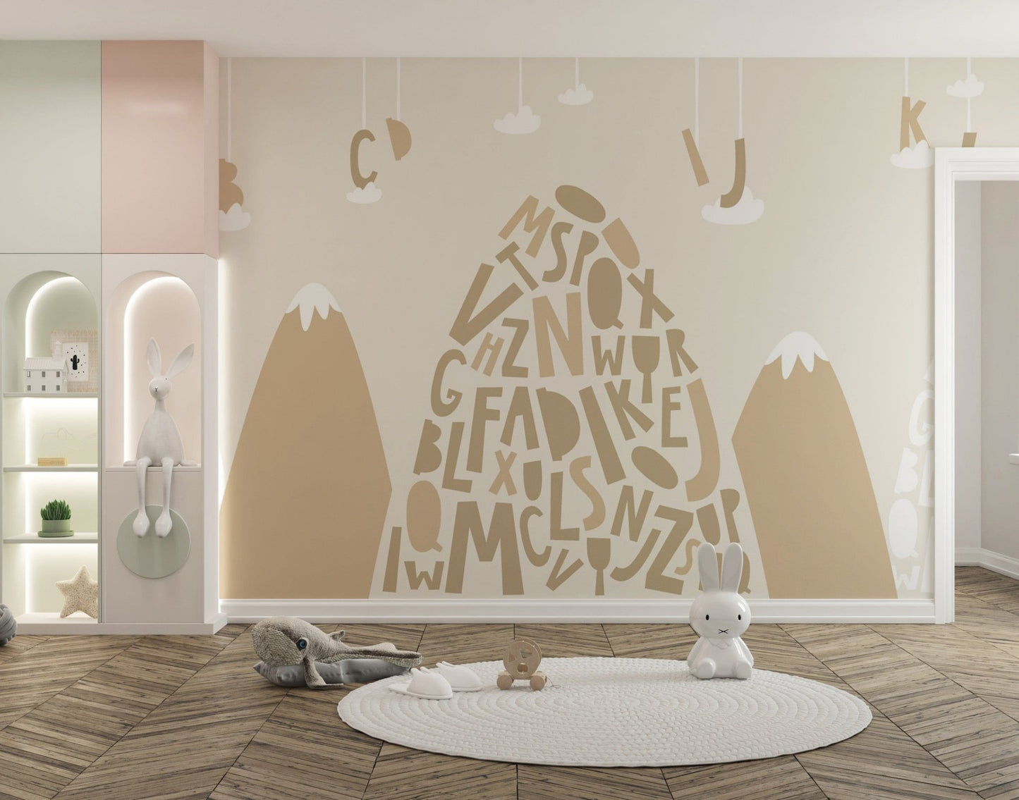 Fun learning alphabet mural design
 B012