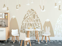 Soft brown mountain wallpaper for play
