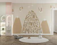Fun learning alphabet mural design

