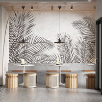 Elegant palm leaf wallpaper A874