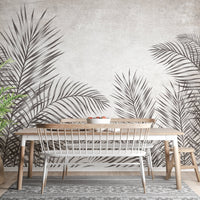 Stylish tropical palm wallpaper mural design A874