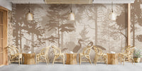 Peel & Stick Herons in Woods Wallpaper Mural