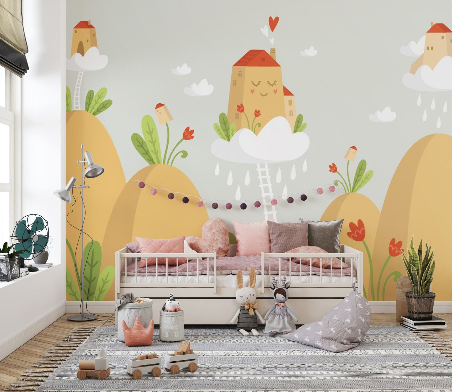 Earthy Brown Mountain House Wallpaper Murals - Giffywalls