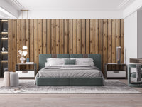 Brown Natural Wooden Striped Wallpaper Mural - Giffywalls