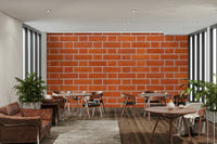 Urban loft-style brown brick mural