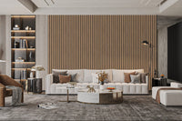Vertical Striped Brown Wood Panels
