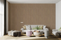 Brown Wood Texture Striped Wallpaper
