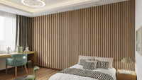 Rustic Wood Panel Striped Wallpaper
