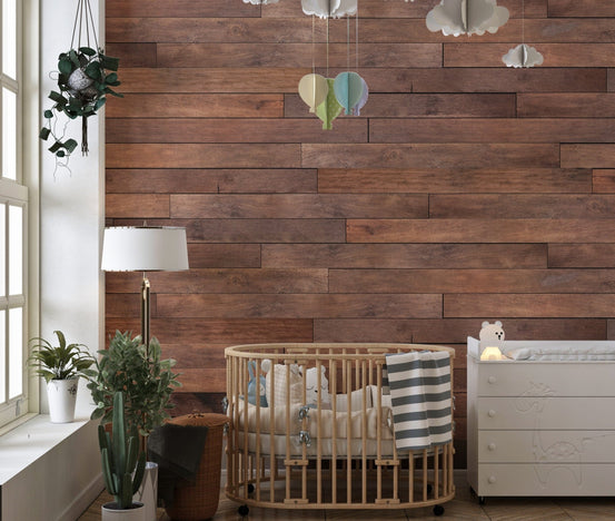 Rustic brown wooden wallpaper mural for home decor A649
