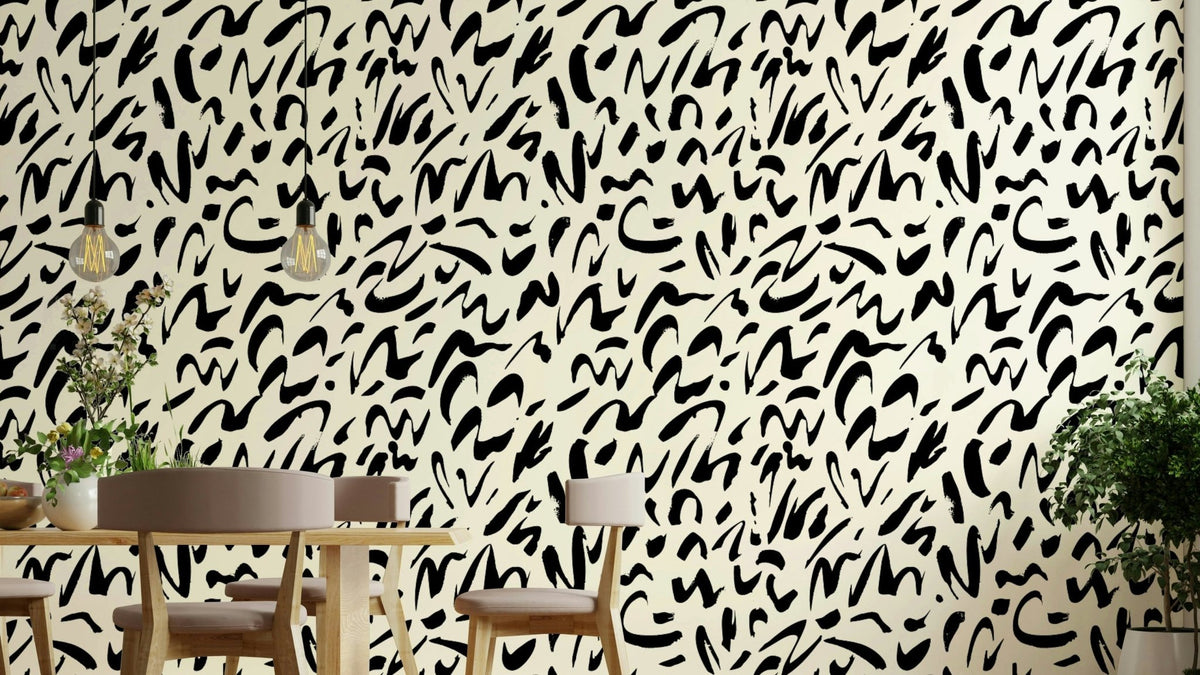 Wall mural with a doodle pattern., GD4504