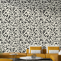 Cheerful brush doodle wallpaper.

