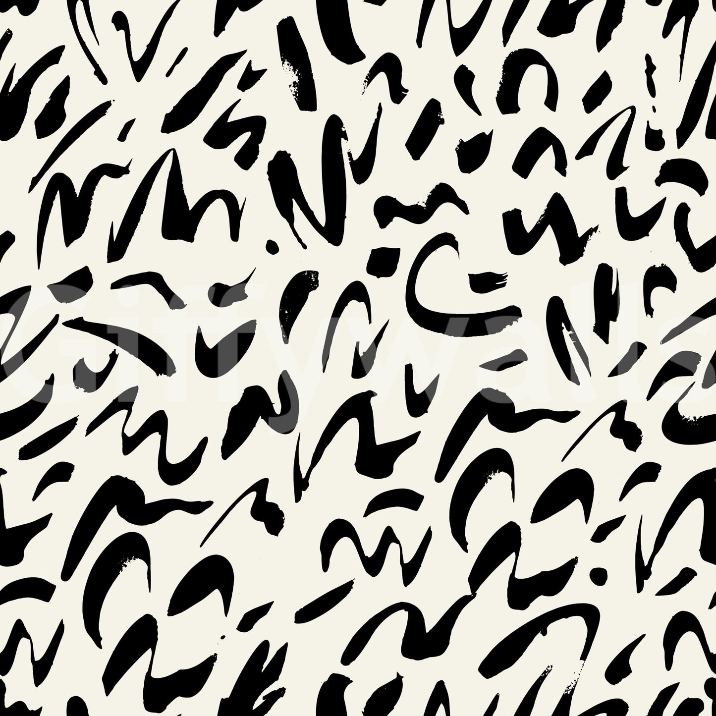 Artistic scribble wall decor.
