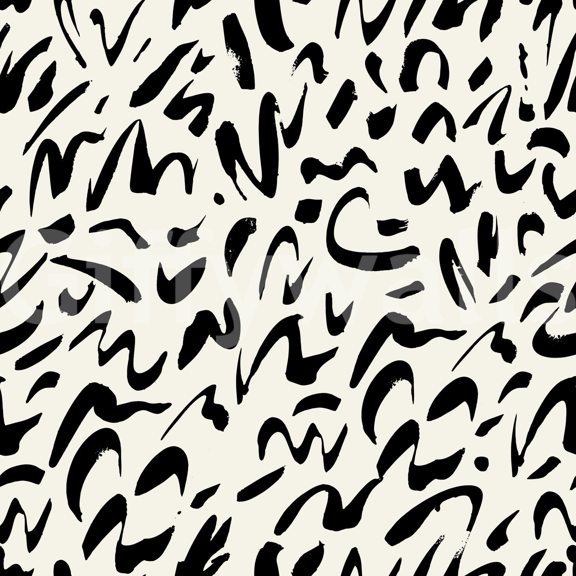 Artistic scribble wall decor.
