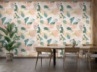 Abstract brush stroke mural design