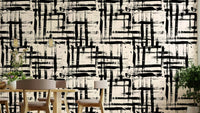 Mural of bold, textured lines., GD4510