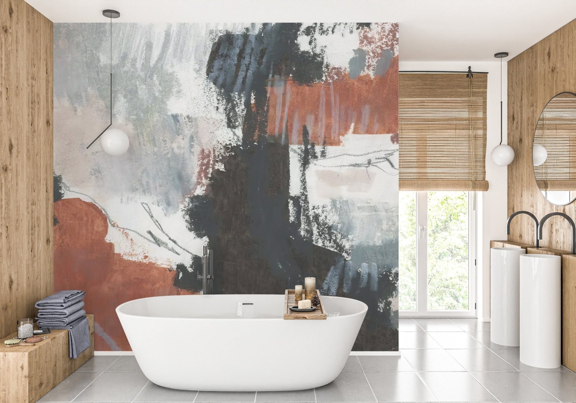 Brushstroke Art Wallpaper Mural C409