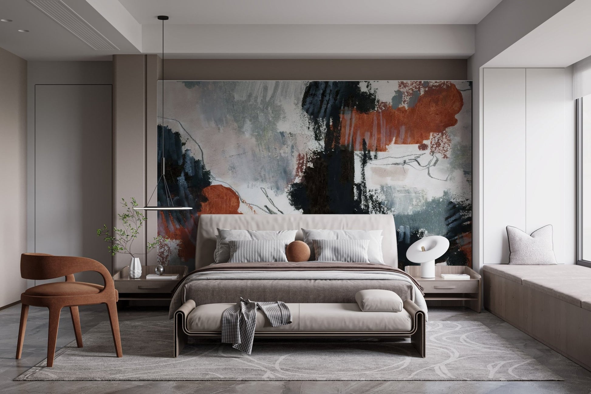 Brushstroke Art Reusable Wallpaper