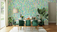 A contemplative subtle brushstroke wallpaper mural for a feature wall.

