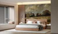 A calming serene view wallpaper mural that defines a space.