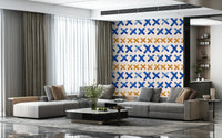 Wall decor idea Brushstroke Crosses Wallpaper pattern, GD6525