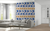 Artistic watercolor Brushstroke Crosses Wallpaper pattern, GD6525