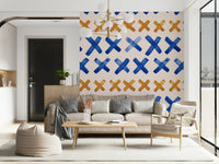 Graphic print style Brushstroke Crosses Wallpaper, GD6525