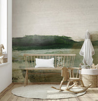 A graceful subtle pattern wall mural in cool, tranquil tones., GD5576