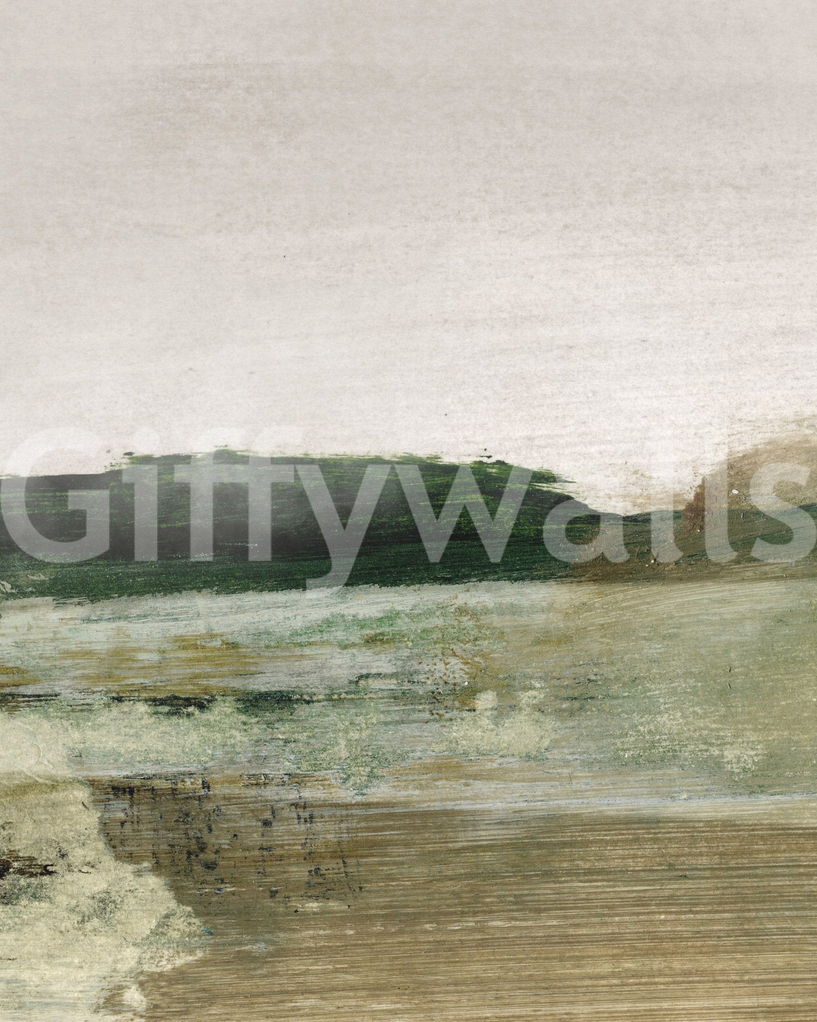 A high-quality serene ocean wall mural for walls., GD5576