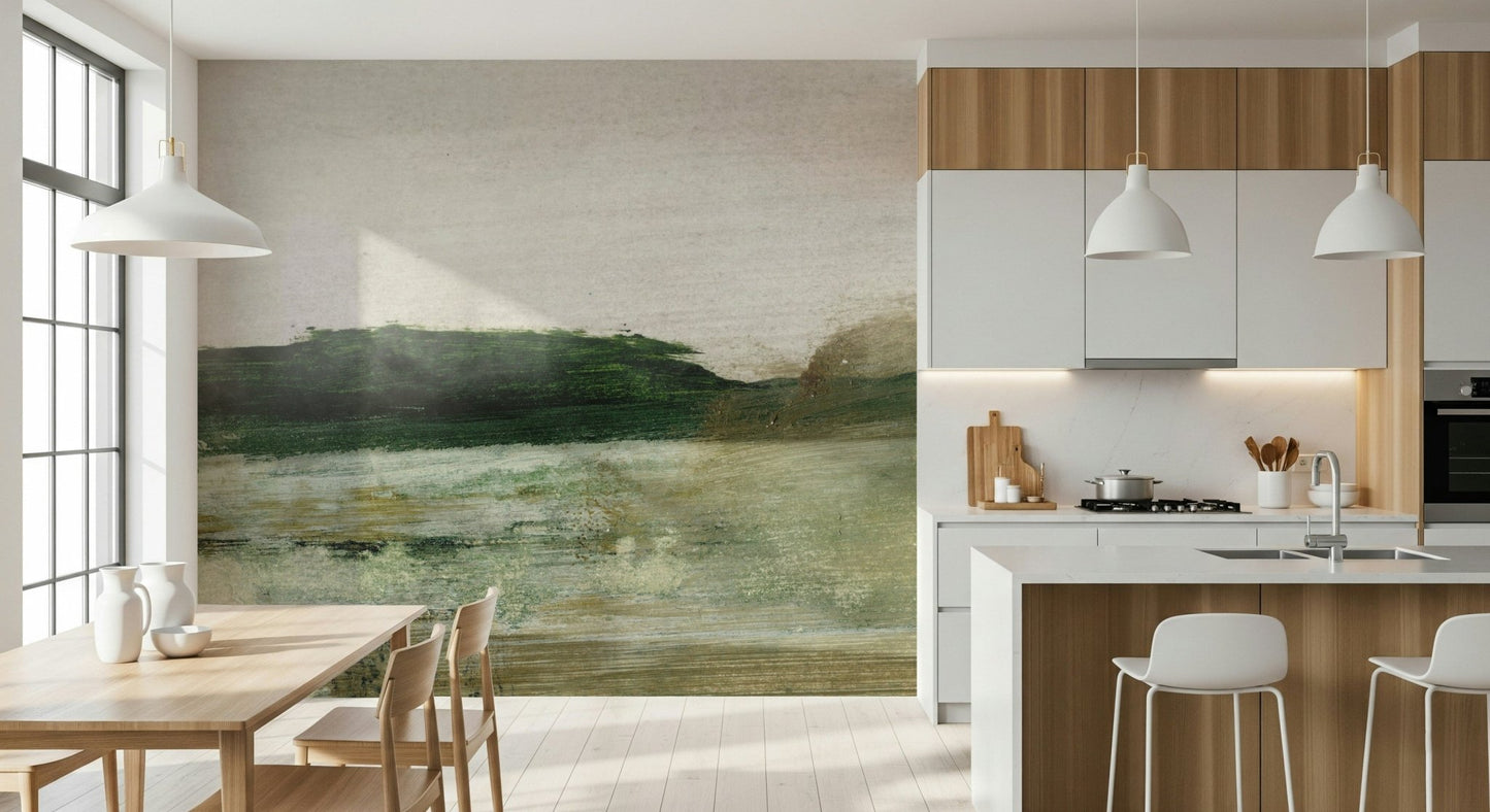 A contemplative gentle wave wallpaper mural for a feature wall., GD5576