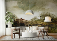 A contemplative gentle vista wallpaper mural for a feature wall., GD5586