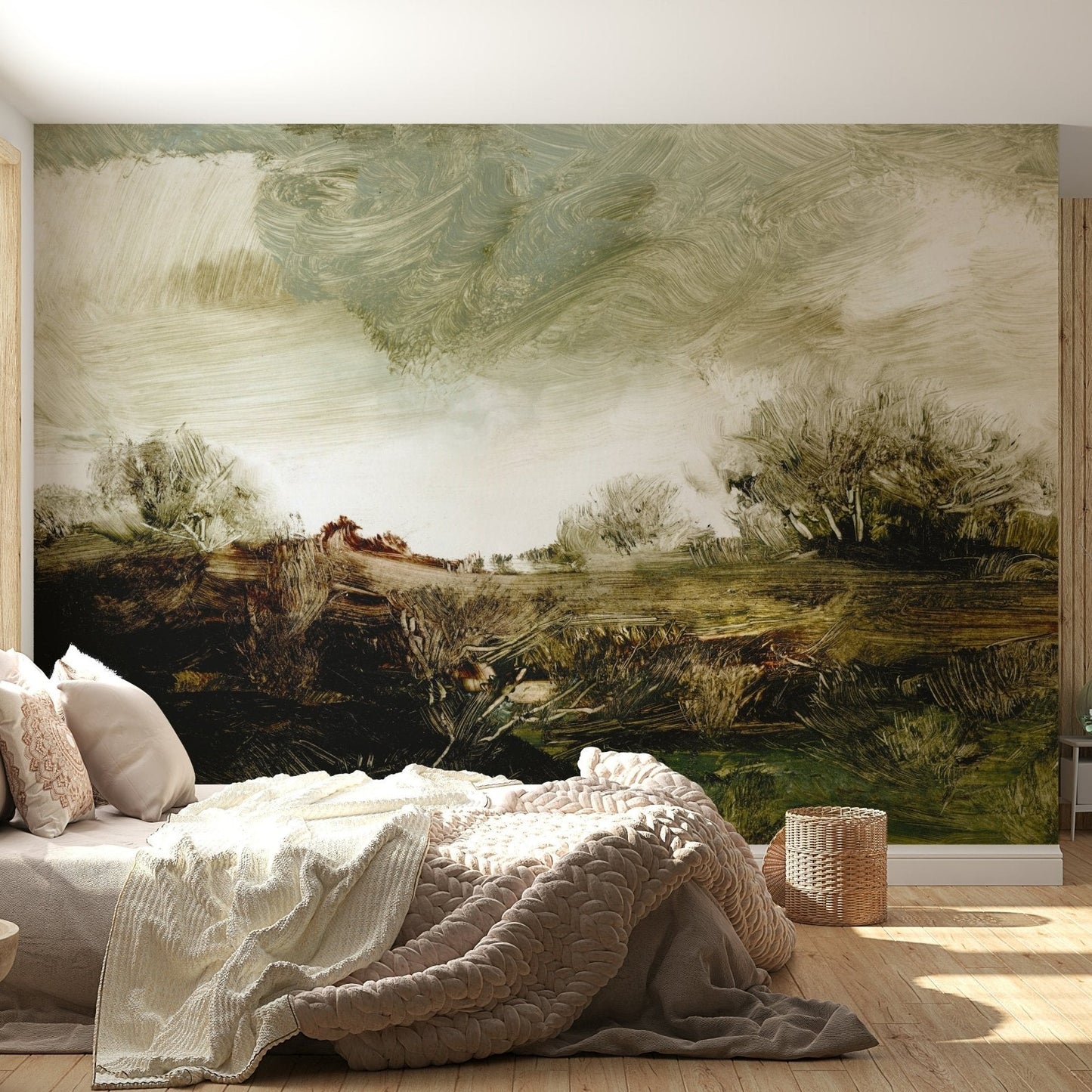 A serene flowing mountain wall mural for your decor., GD5586