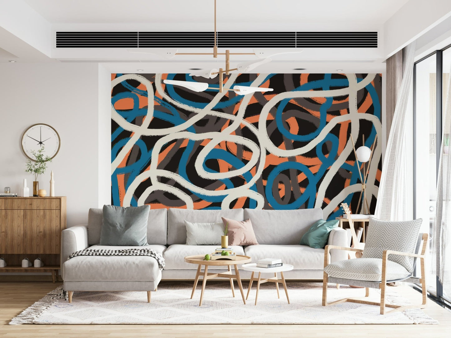 Brushstroke Maze Wall Mural -2630428